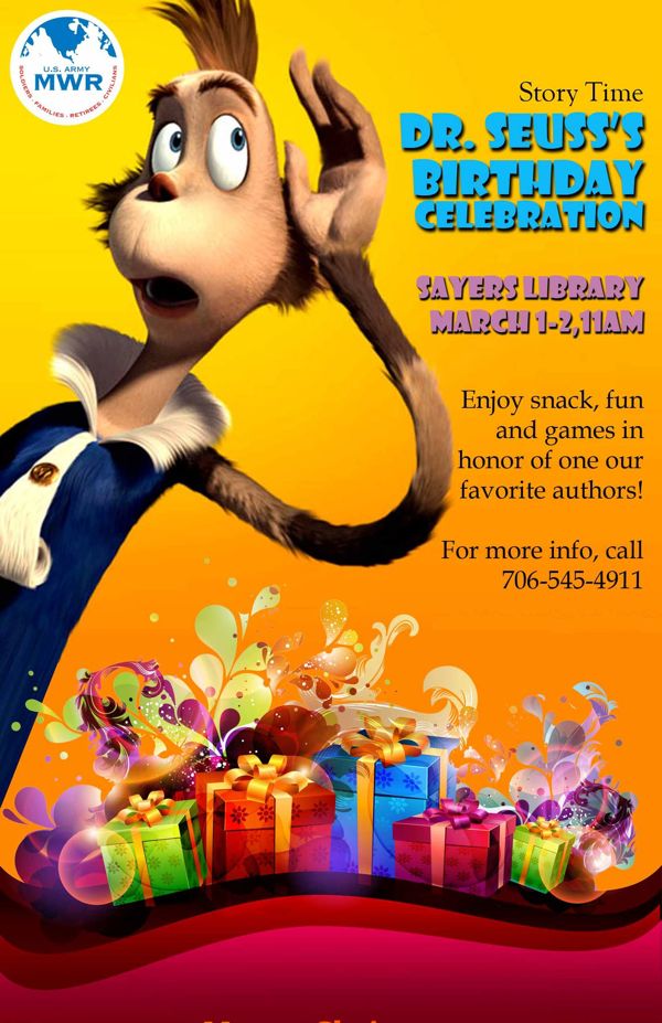 Dr. Seuss’s birthday celebration