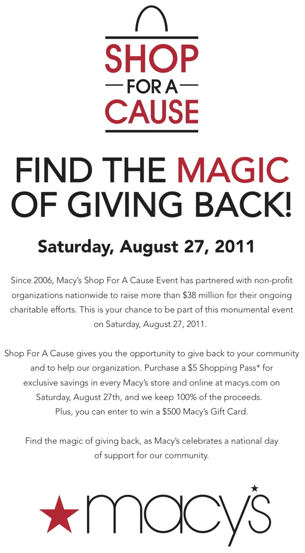 Macy’s Shop for a Cause