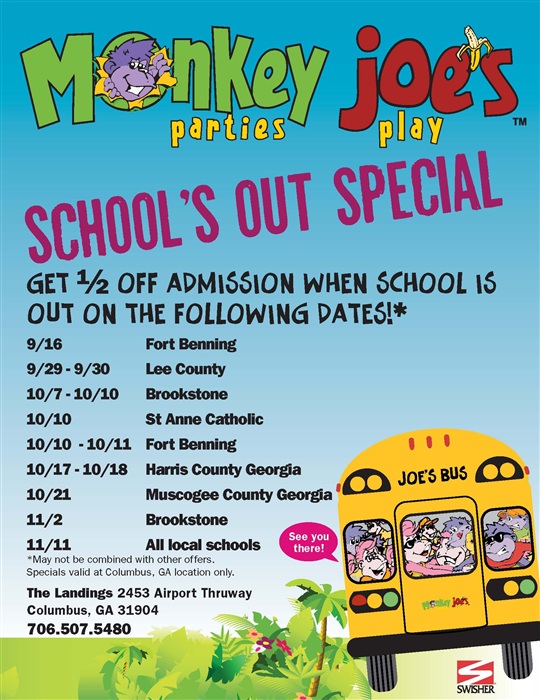 School’s Out Special at Monkey Joes
