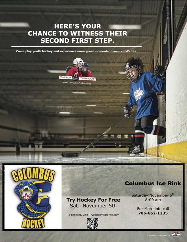 Try Hockey For Free at the Columbus Ice Rink
