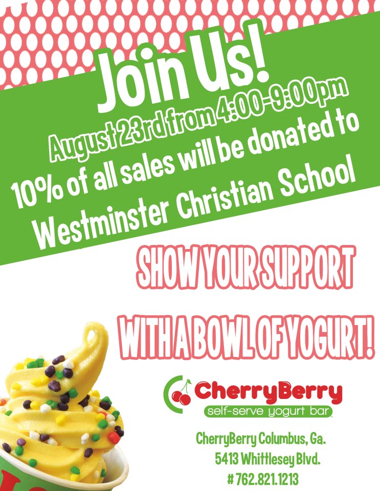 Cherry Berry Sales Benefit Westminster Christian School
