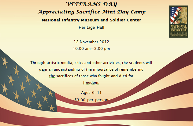 Veterans Day Appreciating Sacrifice Mini Day Camp @ NIM