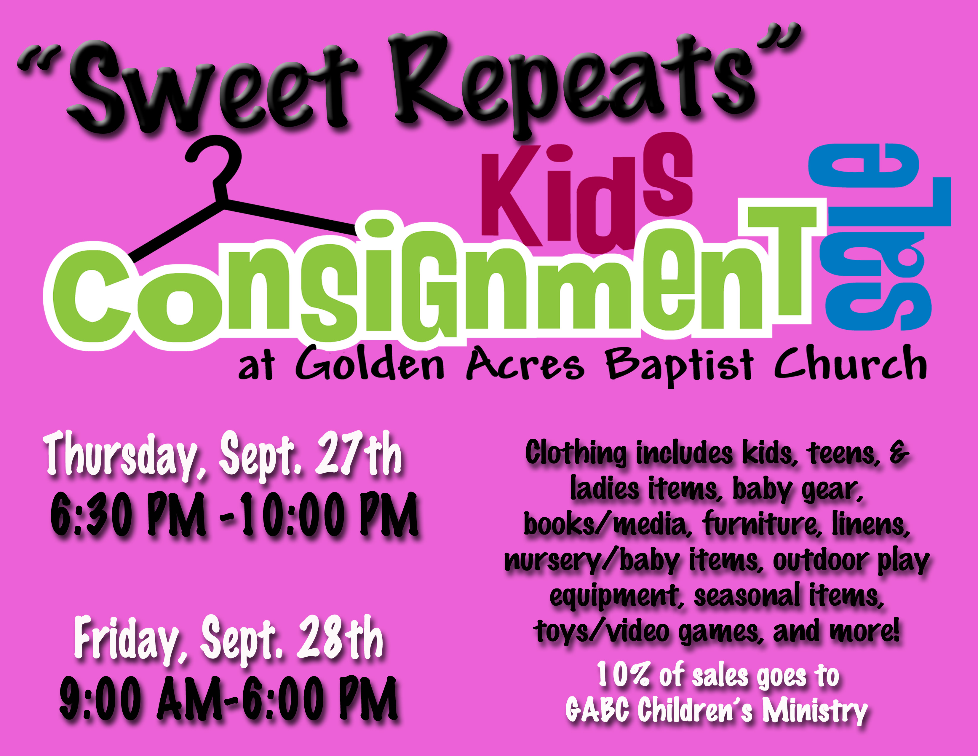 Sweet Repeats Fall Consignment Sale