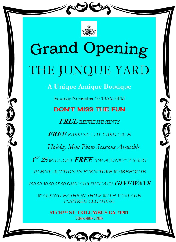 Junque Yard Antiques Grand Opening in Columbus, GA
