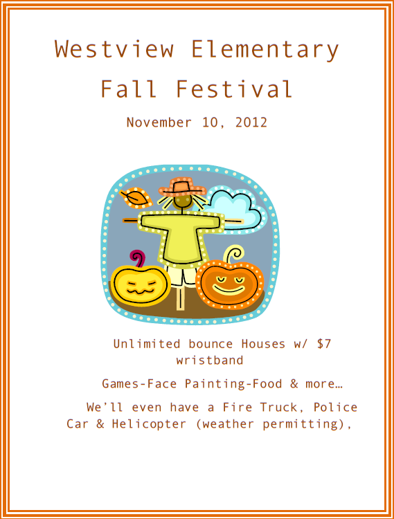 Westview Elementary Fall Festival