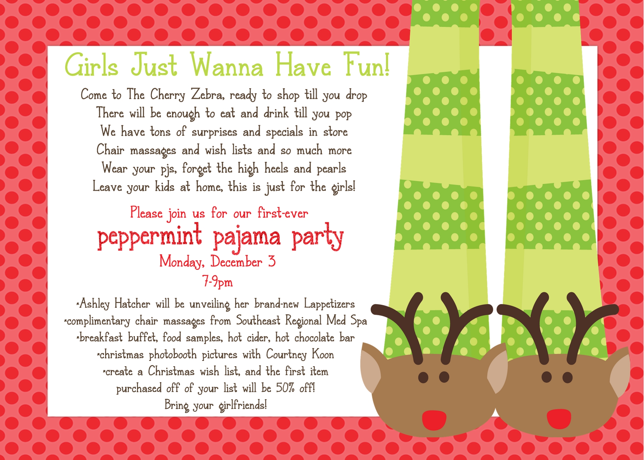 Cherry Zebra’s Peppermint Pajama Party