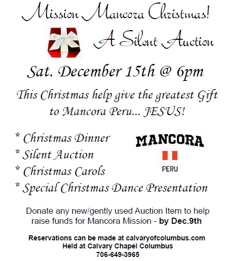 Mission Mancora Christmas Silent Auction & Dinner