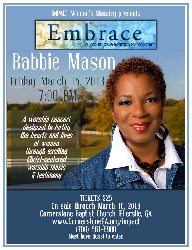 EMBRACE – A Worship Celebration for Women with Babbie Mason