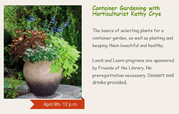 Container Gardening Lunch & Learn at Harris County Public Library