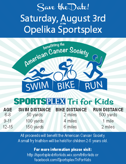 Opelika Sportsplex Kid Tri Benefiting the American Cancer Society