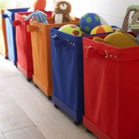 Colorful toy storage