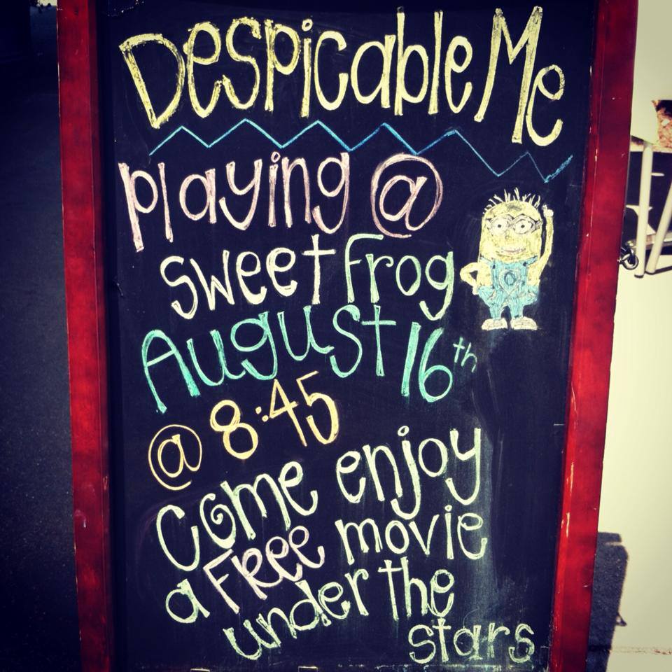 FREE Movie Under the Stars: “Despicable Me” at Sweet Frog