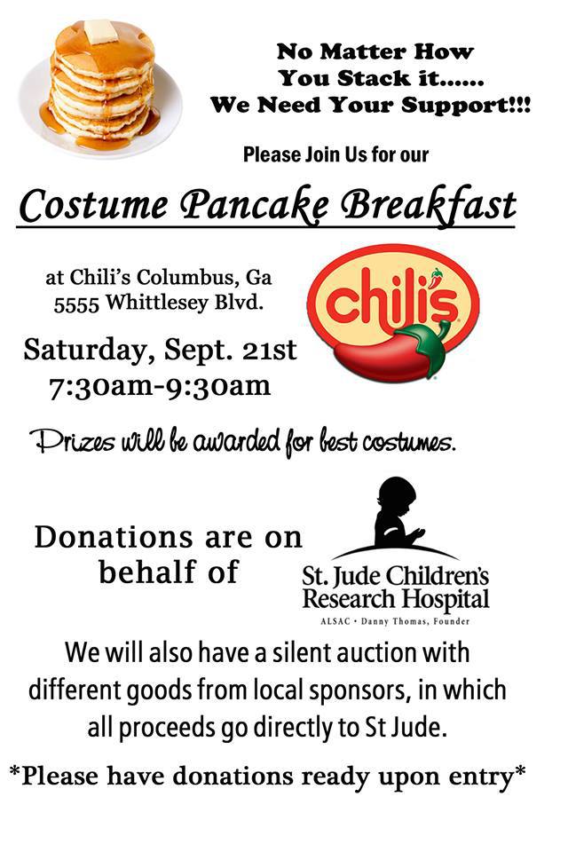 Costume Pancake Breakfast Benefiting St. Jude