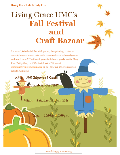 Fall Festival & Craft Bazaar at Living Grace UMC