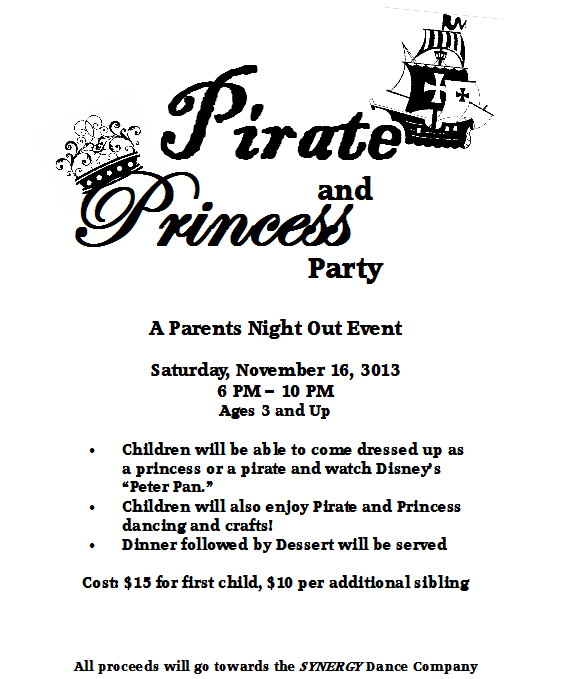 Parents Night Out: Pirate and Princess Party