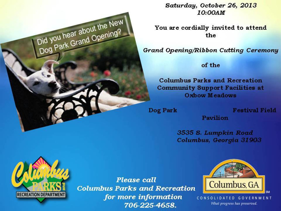 Grand Opening of New Dog Park (Columbus)