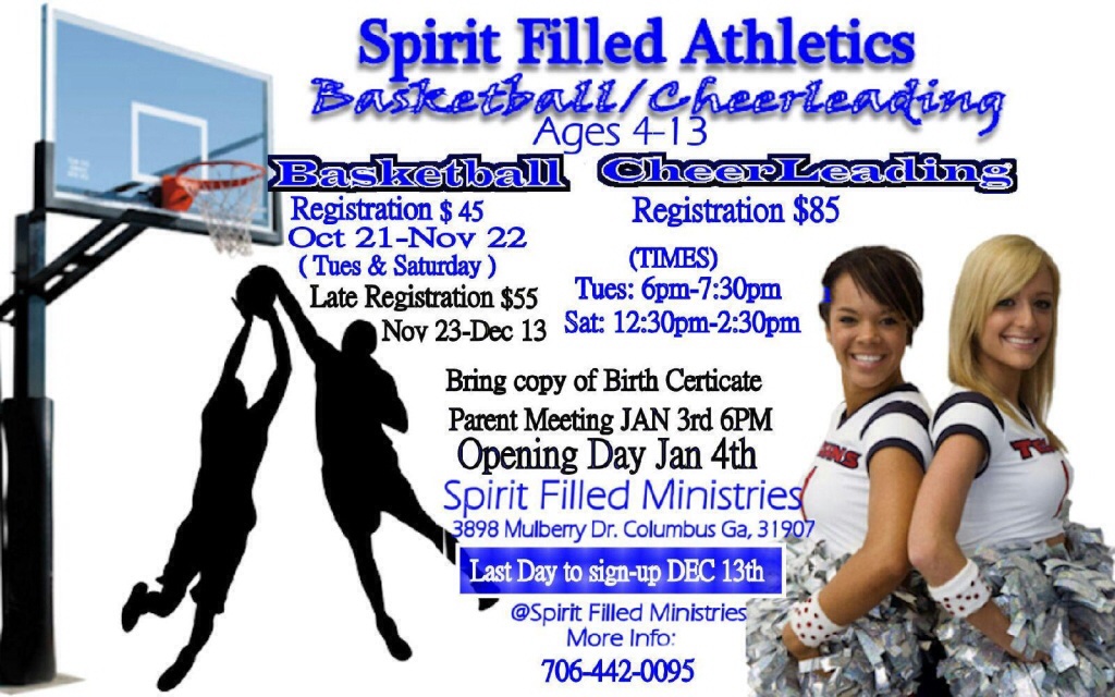 Spirit Filled Basketball & Cheerleading Registration