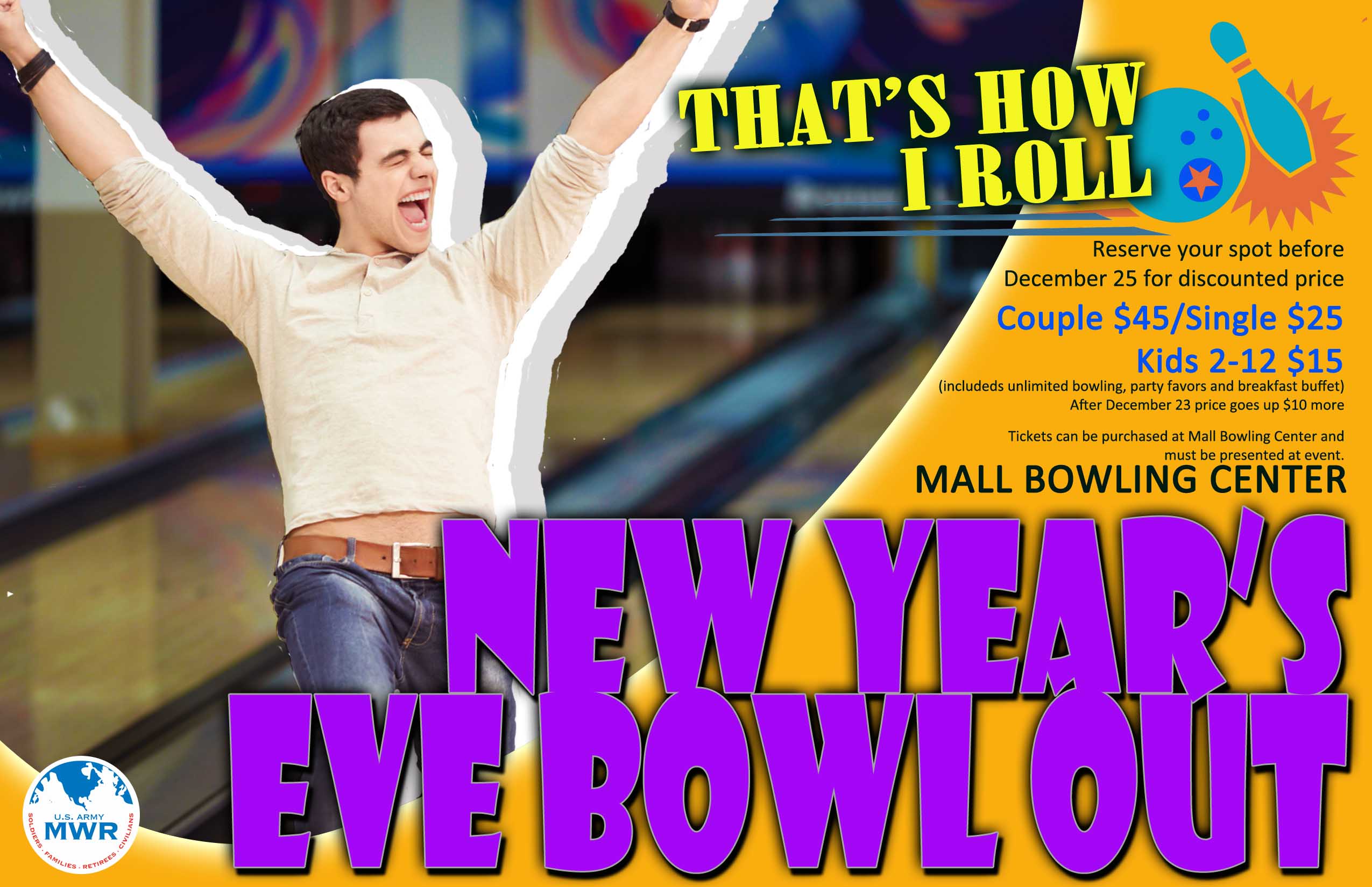 New Year’s Eve Bowl Out Mall Bowling Center