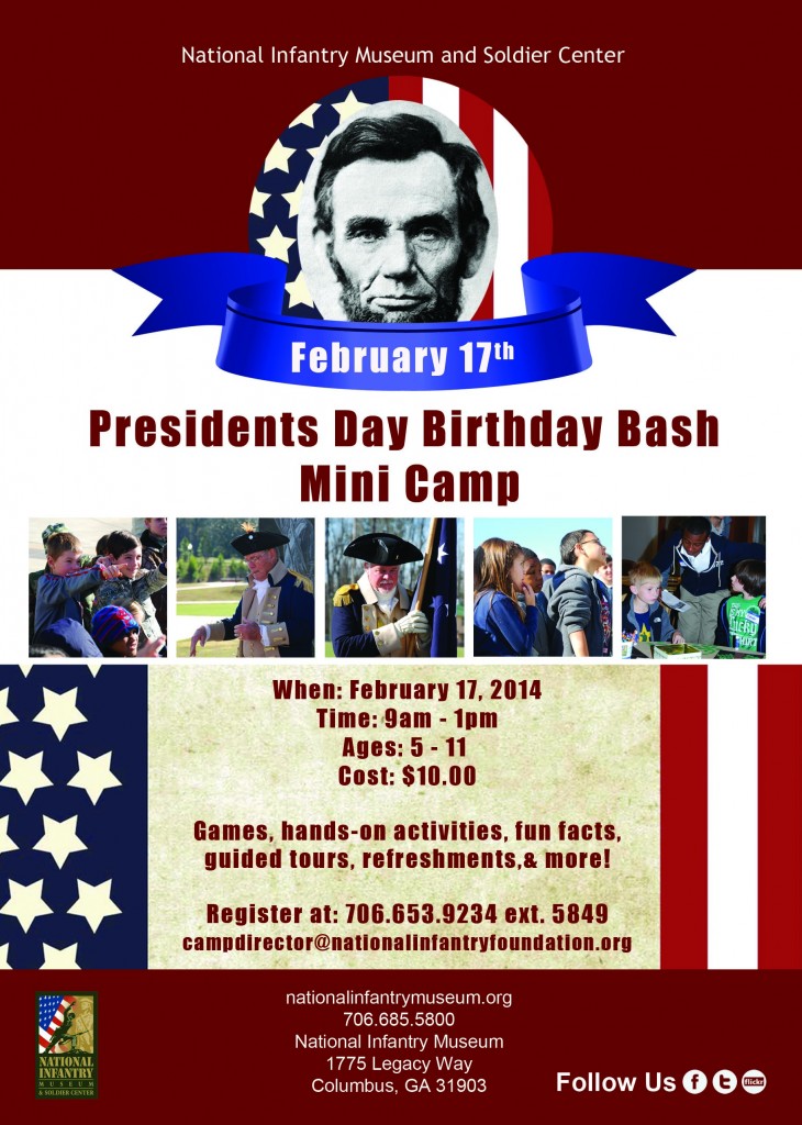 Presidents Day Birthday Bash Mini Camp at the National Infantry Museum