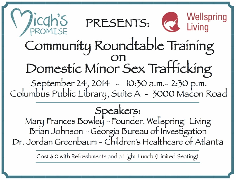Community Roundtable Training – Domestic Minor Sex Trafficking