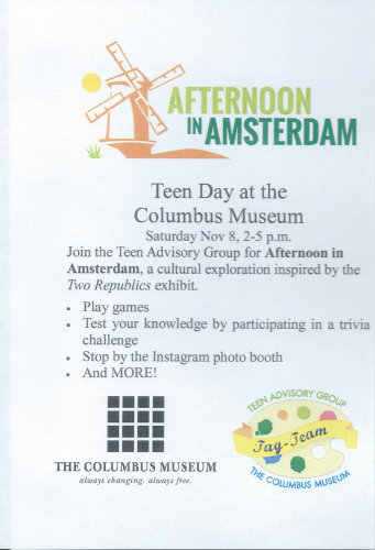 Teen Day at the Columbus Museum: Afternoon in Amsterdam