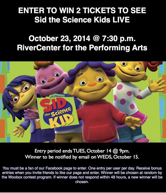 Giveaway: Sid the Science Kid LIVE