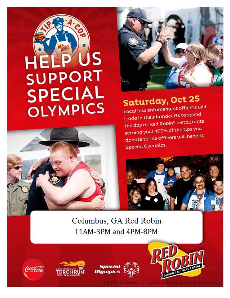 Tip-A-Cop Fundraiser At Red Robin For The Special Olympics