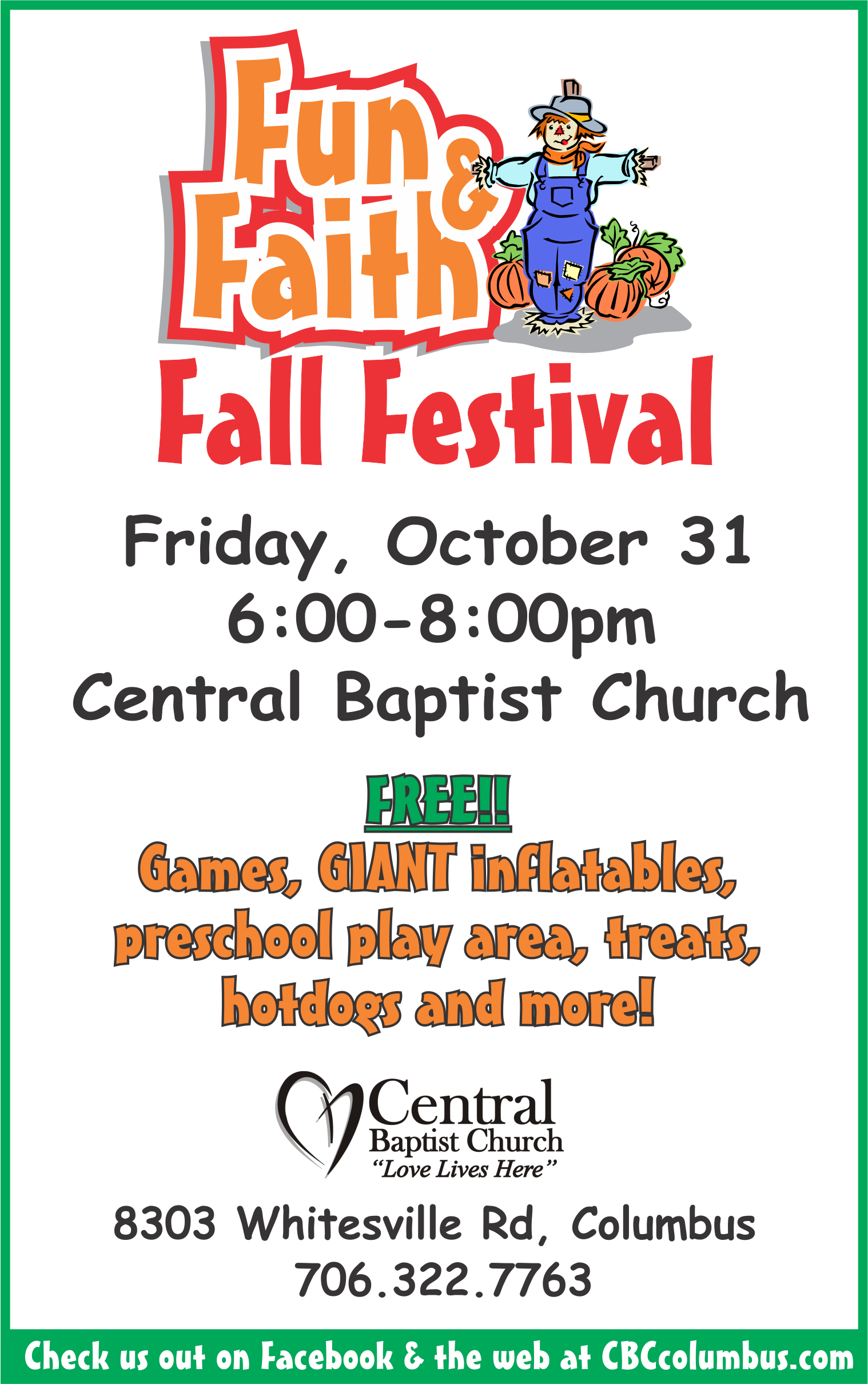 Fun & Faith Fall Festival at Central Baptist Church