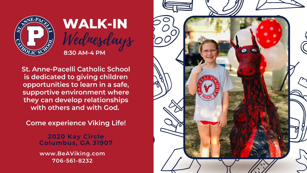Walk-In Wednesdays at St. Anne-Pacelli Catholic School